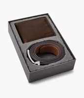 Derrick Bifold w/ Flip ID and Belt Gift Set