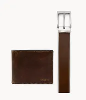 Derrick Bifold w/ Flip ID and Belt Gift Set