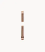 14mm Rose Gold-Tone Stainless Steel Mesh Bracelet