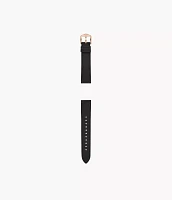 18mm Black LiteHide™ Leather Strap