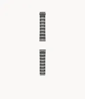 22mm Three-Row Smoke Stainless Steel Bracelet