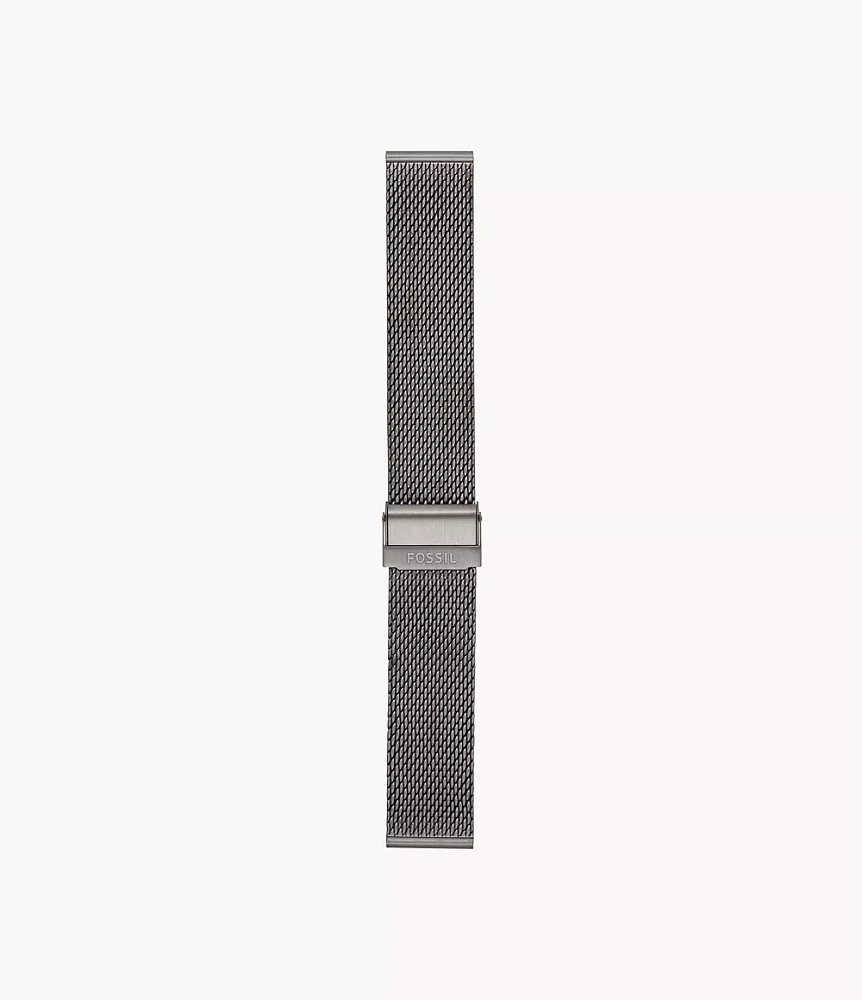 22mm Smoke Stainless Steel Mesh Bracelet