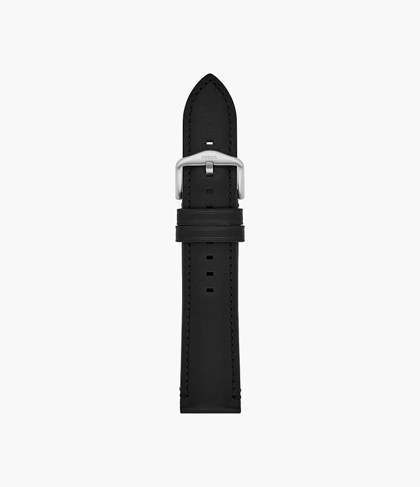 22mm Black LiteHide™ Leather Strap