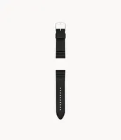 24mm Black Silicone Watch Strap