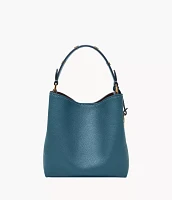 Jessie Leather Small Bucket Crossbody Bag