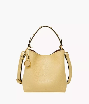 Jessie Leather Small Bucket Crossbody Bag