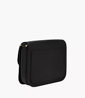 Lennox Haircalf Leather Flap Crossbody Bag