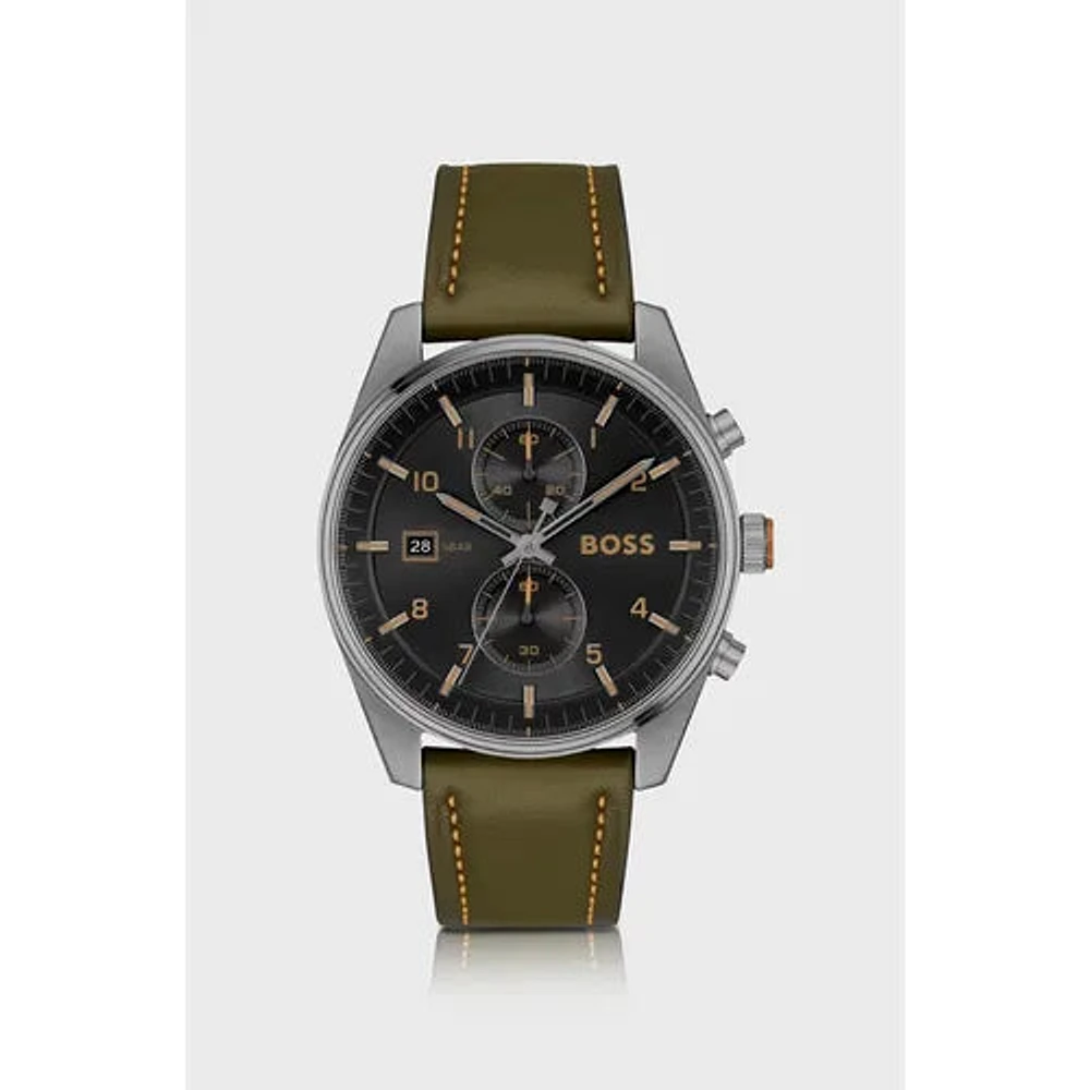 HUGO BOSS Sky Traveller Chrono 5 Bar Leather