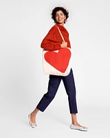 Canvas Heart Easy Tote