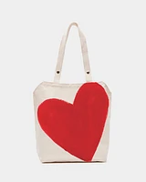 Canvas Heart Easy Tote