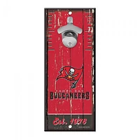 Tampa Bay Buccaneers Bottle Opener Sign 5" x 11"