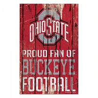Ohio State Buckeyes Proud Wood Sign 11" x 17" 1/4" Thick