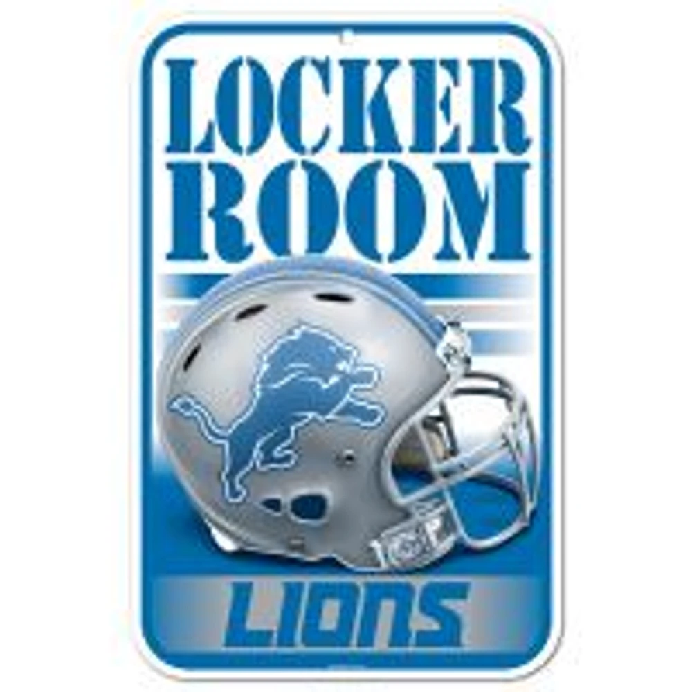 Detroit Lions Plastic Sign 11" x 17"