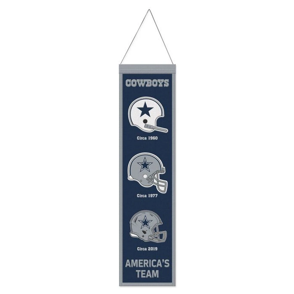 Dallas Cowboys Evolution Wool Banner 8" x 32"