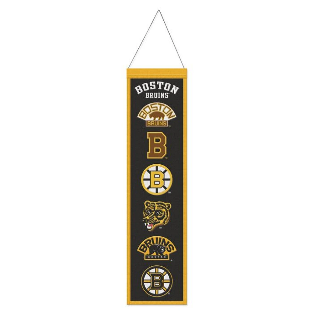 Boston Bruins Evolution Wool Banner 8" x 32"