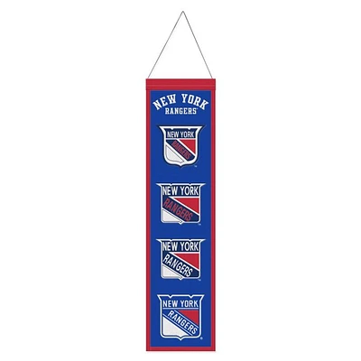 New York Rangers Evolution Wool Banner 8" x 32"