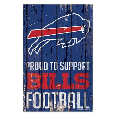 Buffalo Bills Proud Wood Sign 11" x 17" 1/4" Thick