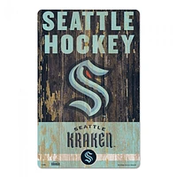 Seattle Kraken Slogan Wood Sign 11" x 17" 1/4" Thick