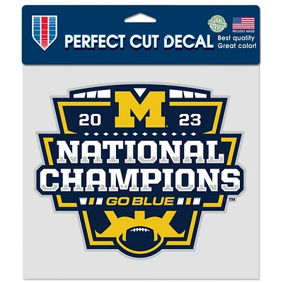 Michigan Wolverines 2023 Football Champions Perfect Cut Colour Decal 8" x 8"