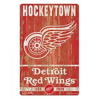 Detroit Red Wings Slogan Wood Sign 11" x 17" 1/4" Thick