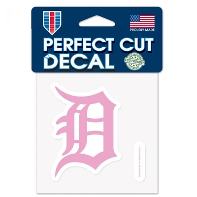 Detroit Tigers Pink Perfect Cut Colour Decal 4" x 4"