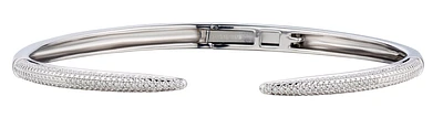 .10 Carat of Diamonds 7" Hinge Bracelet, Silver.....................NOW