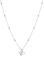 .75 Carat of Lab Grown Diamonds "Butterfly" Necklace, Silver.....................NOW