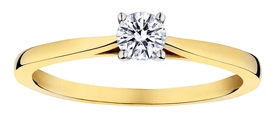 .28 Carat of Lab Grown Diamond Round Solitaire Ring, 10kt Yellow Gold.....................NOW