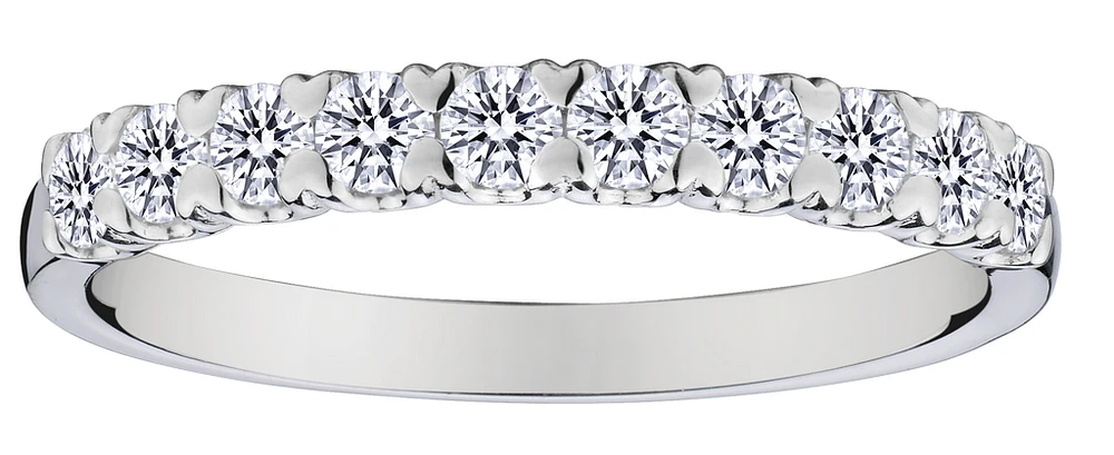 .50 Carat of Lab Grown Diamonds Band, Silver.....................NOW