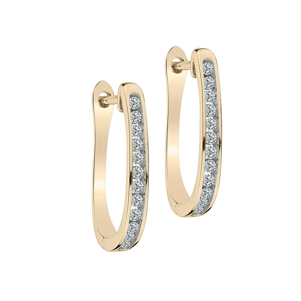 25 Carat of Diamonds Hoop Earrings