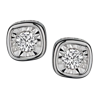 .17 Carat of Diamonds 'Cushion" Shaped Stud Earrings, 10kt White Gold.......................NOW