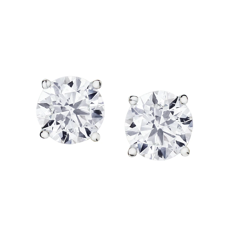 1.00 Carat "Premium" Diamond Studs, 14kt White Gold.....................NOW