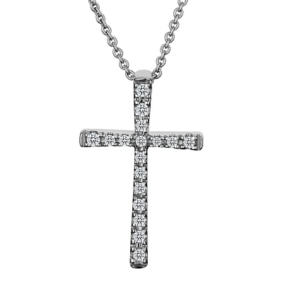 .10 Carat of Diamonds Cross Pendant, 10kt White Gold…....................NOW