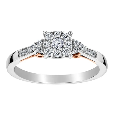 .25 Carat of Diamonds Ring, 10kt Two Tone…...................NOW