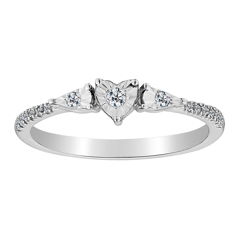 .10 Carat of Diamonds "Past, Present, Future" Heart Ring, 10kt White Gold.....................NOW