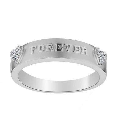 .05 Carat of Diamond "Forever" Ring, 10kt White Gold...................NOW