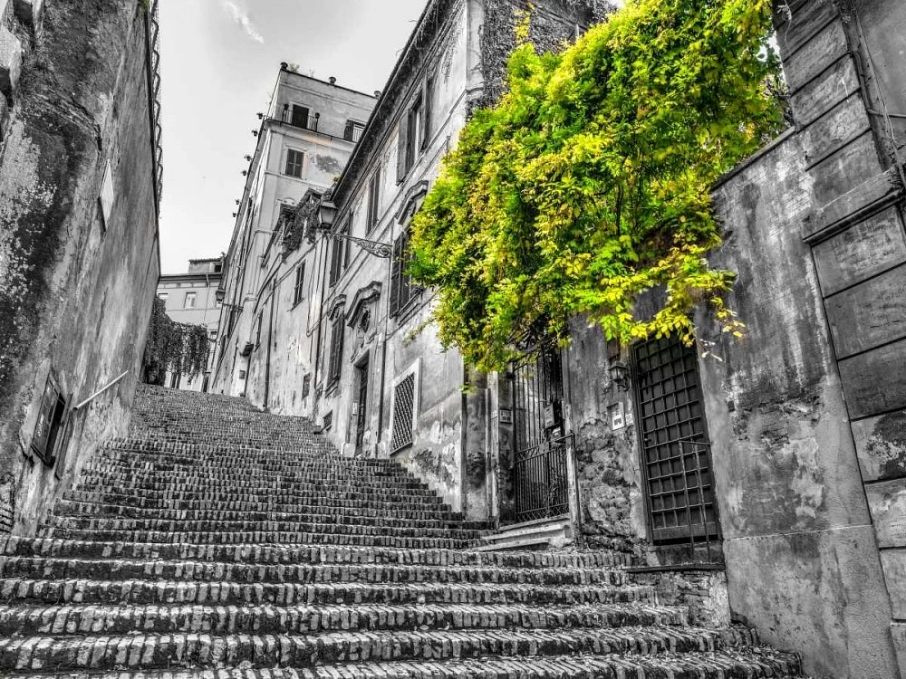 Assaf Frank - Steps through old buildings Rome, Italy