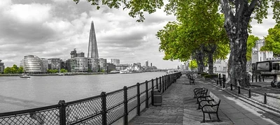 Assaf Frank - Thames promenade with The Shard background, London, UK