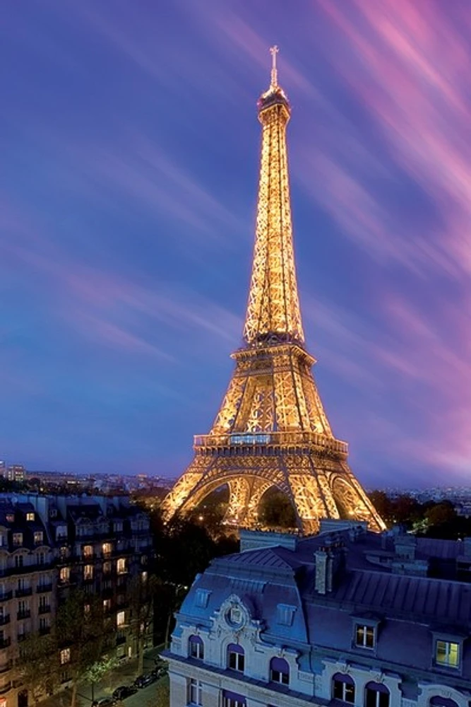 Paris - Eiffel Tower At Dusk
