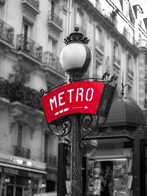 Assaf Frank - Metro sign post, Montmarte