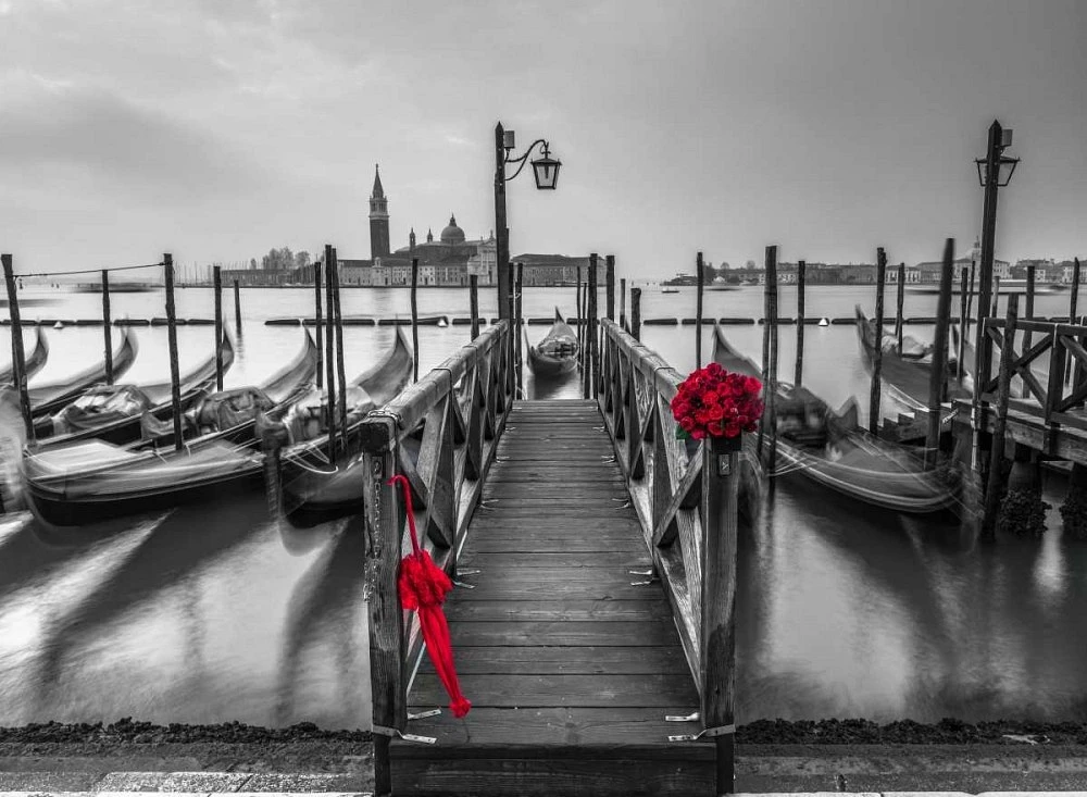 Assaf Frank - Umbrella Doges Palace archway, Venice