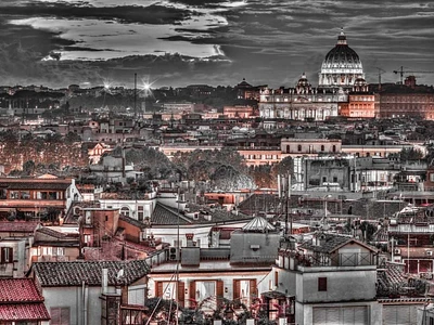 Assaf Frank - Vatican city with St. Peters Basilica, Rome