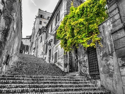Assaf Frank - Steps through old buildings Rome, Italy