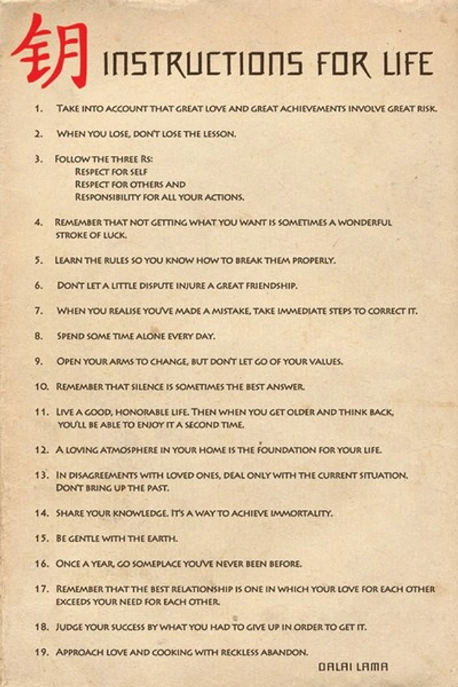Instruction for Life