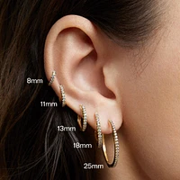 CZ Hoops 8mm Hypoallergenic Earrings | Rowan