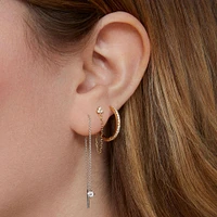 CZ Chain Threader Hypoallergenic Earrings | Rowan