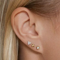 CZ Trinity Studs 4mm Hypoallergenic Earrings | Rowan