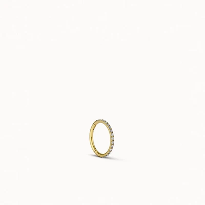 24k CZ Endless Hoop 10mm Hypoallergenic Earrings | Rowan