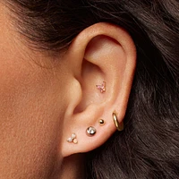 Bezel Basic Studs 4mm Hypoallergenic Earrings | Rowan