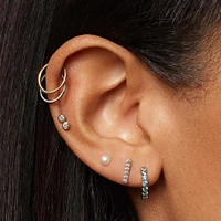 April Birthstone Bar Studs Hypoallergenic Earrings | Rowan
